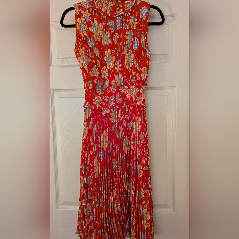 Nanette Lepore Red Floral Midi Dress - Size 6